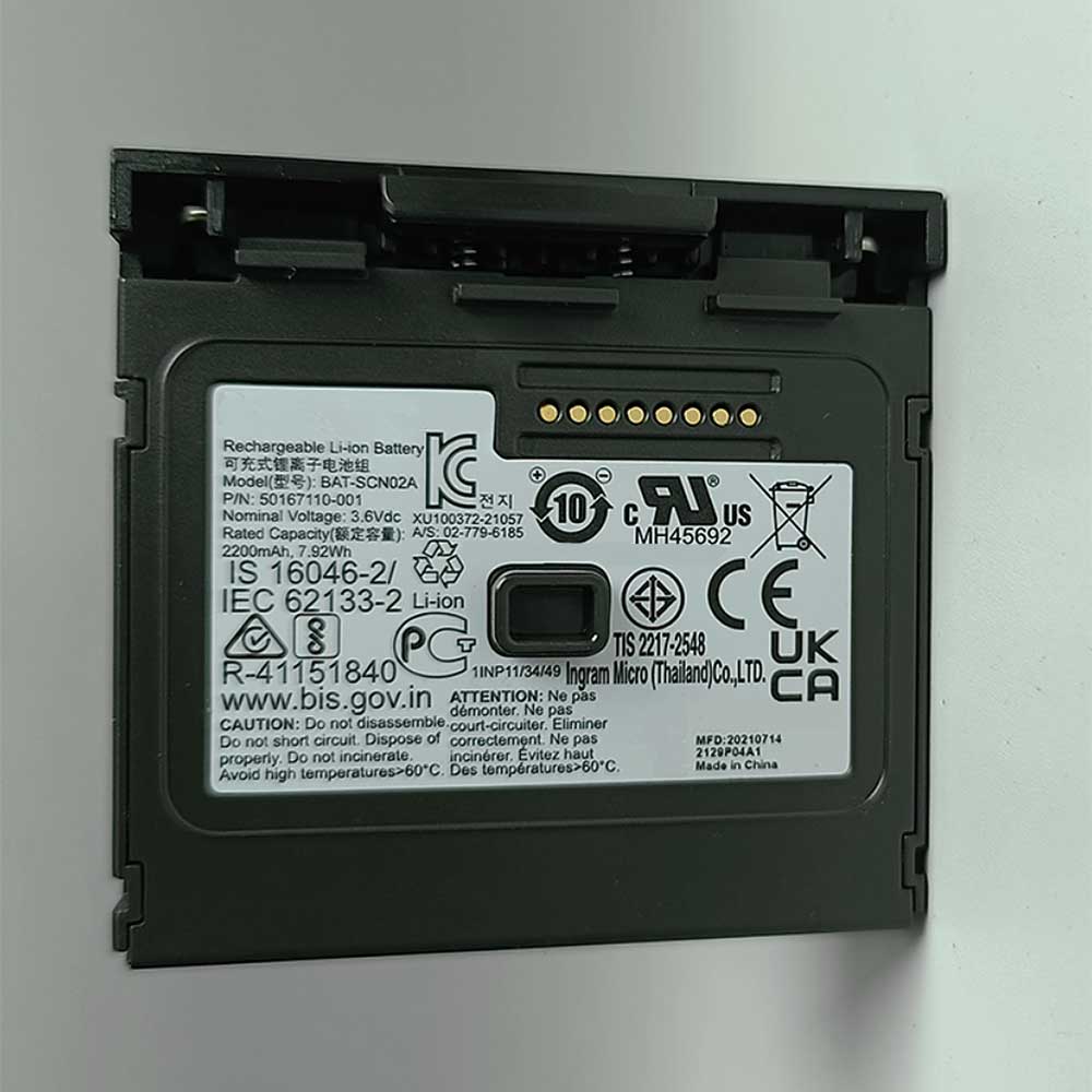 3.6V 2200mAh BAT-SCN02A Barcode Scanners Battery for Honeywell BAT-SCN02 8680i 50167110-001