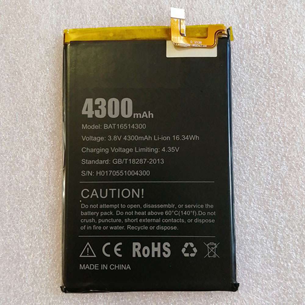 3.8V 4300mAh DOOGEE Y6 Max Replacement Battery