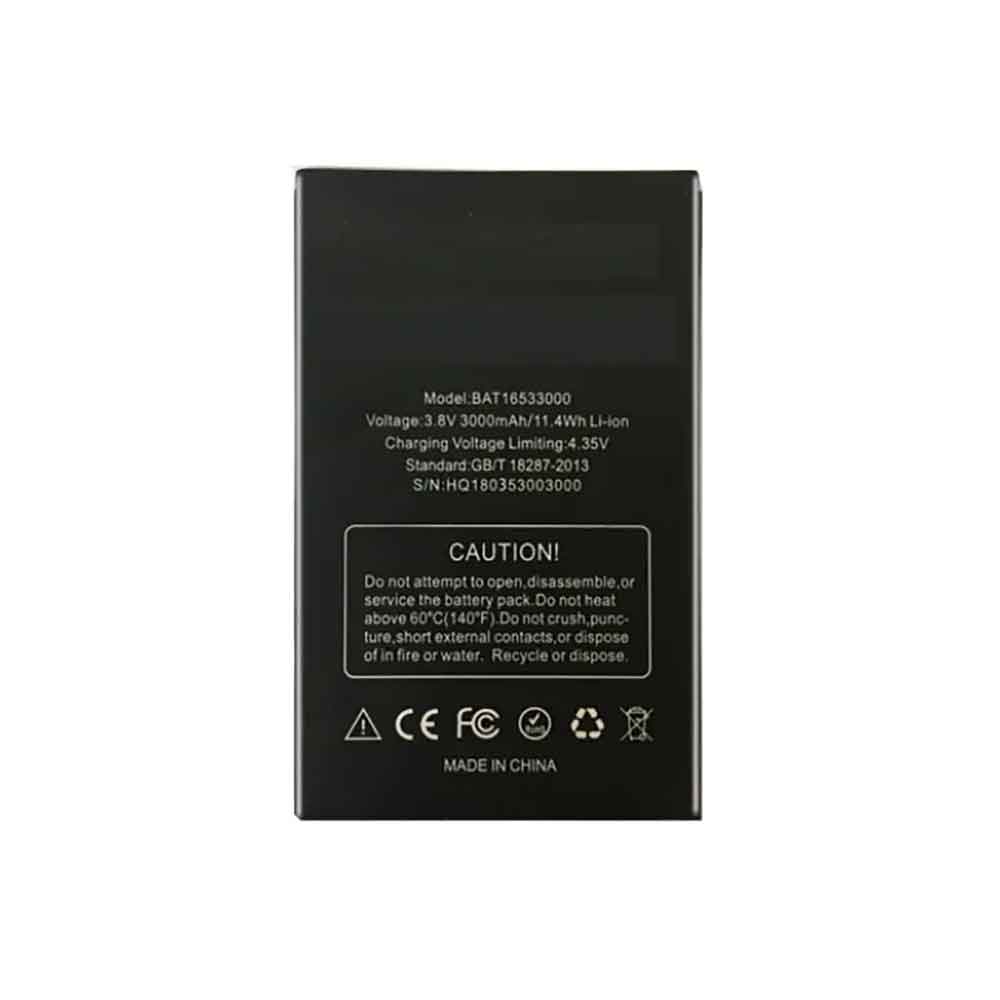 3.8V 3000mAh BAT16533000 Smartphone Battery for Doogee X9 Pro