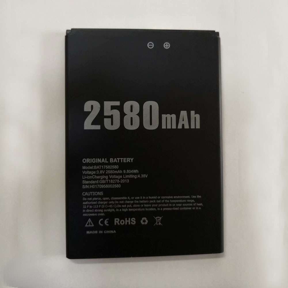 2580mAh 3.8V/4.35V Doogee X20 X20L Replacement Battery