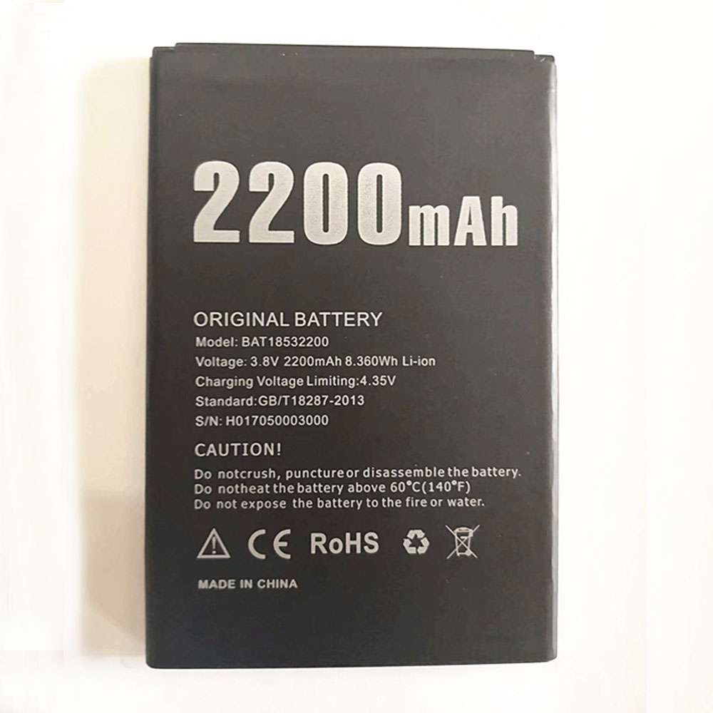 2200mAh 3.8V/4.35V Doogee X53 Replacement Battery