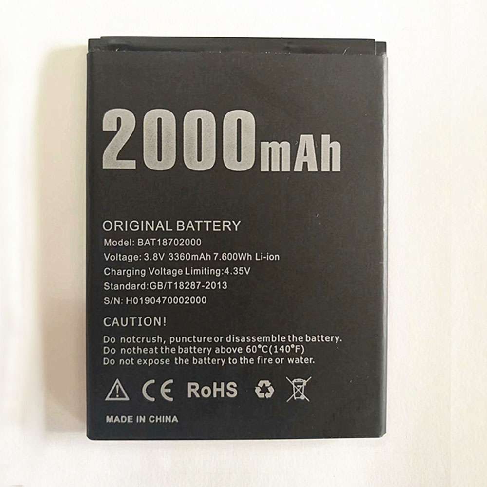 2000mAh 3.8V/4.35V Doogee X50 Replacement Battery