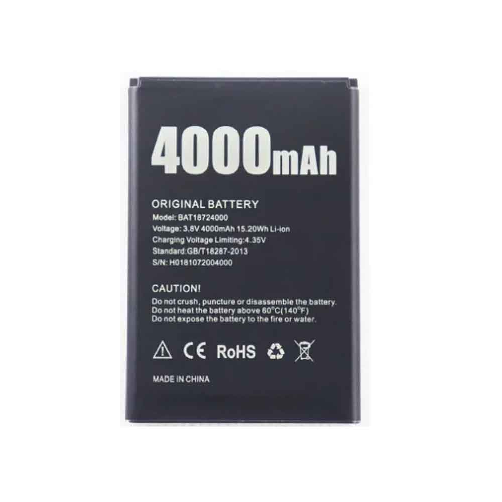 3.8V 4000mAh BAT18724000 Smartphone Battery for Doogee X70