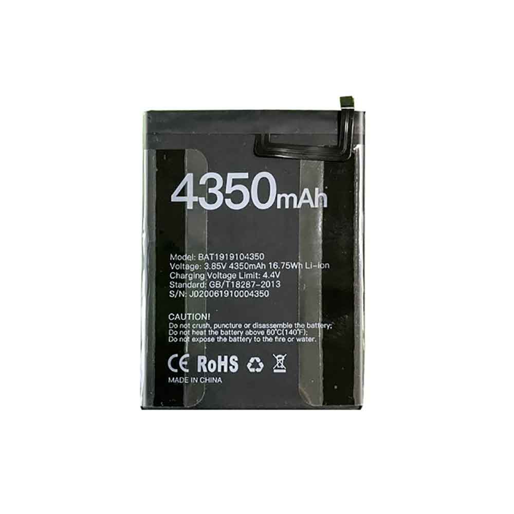 3.85V 4350mAh BAT1919104350 Smartphone Battery for Doogee X95