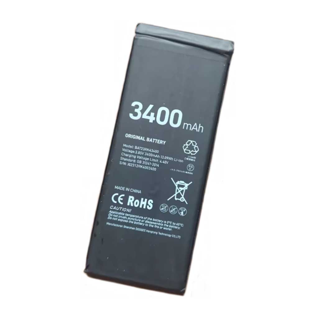 3.85V 3400mAh/13.09Wh BAT23RK43400 Smartphone Battery for Doogee BAT23RK43400