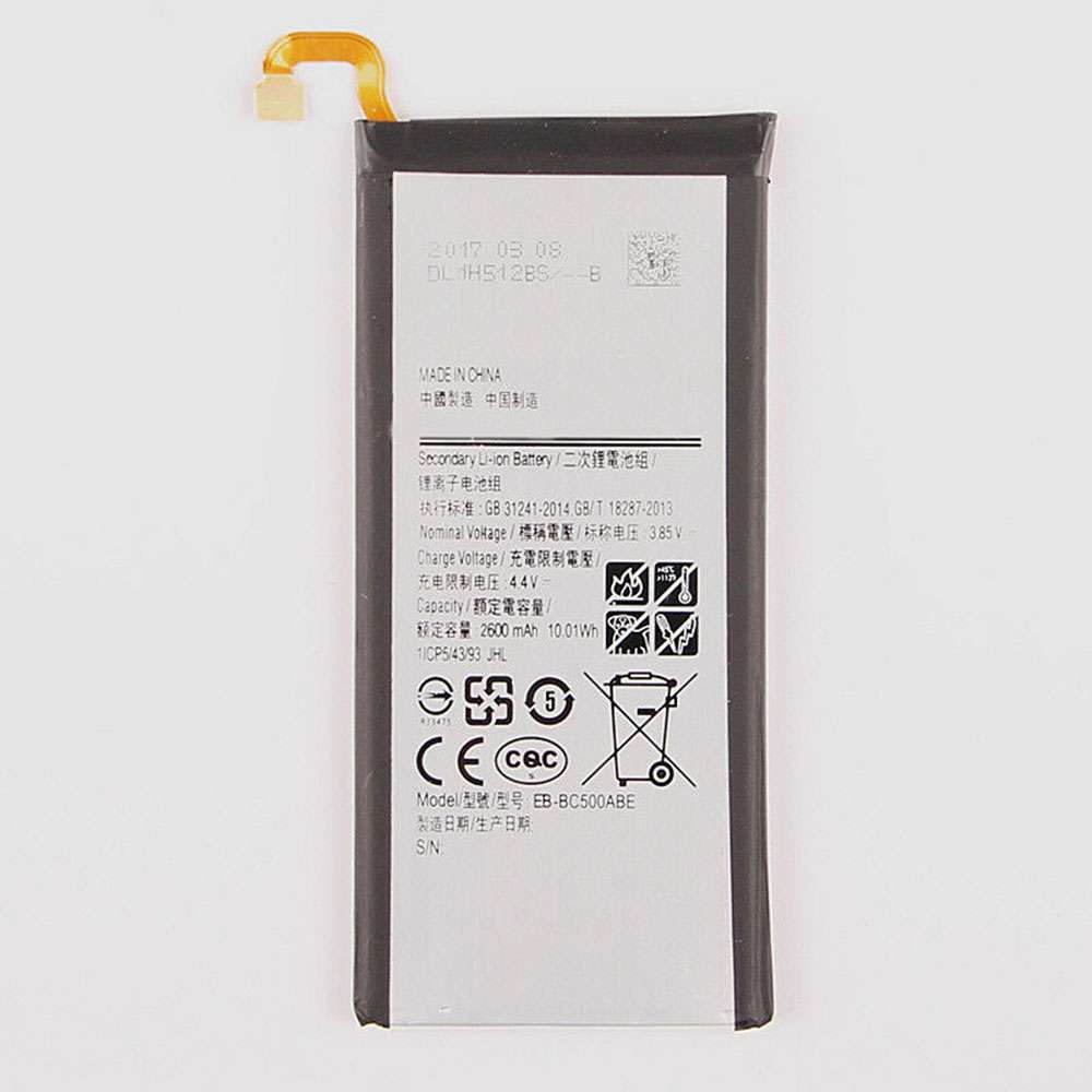 3.85V/4.4V 2600mAh/10.01WH EB-BC500ABE Smartphone Battery for Samsung Galaxy C5 SM-C5000 C5000