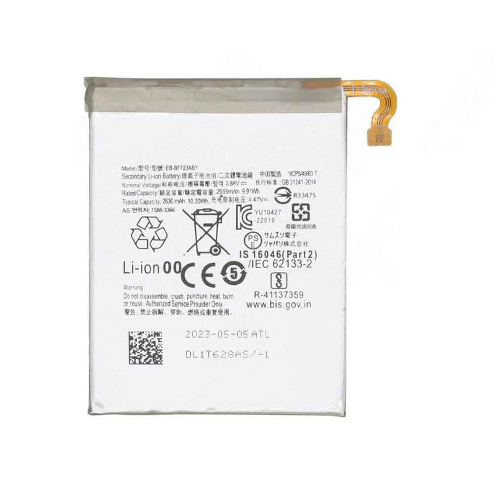 3.88V 2555mAh EB-BF723ABY Smartphone Battery for Samsung Galaxy Z Flip4