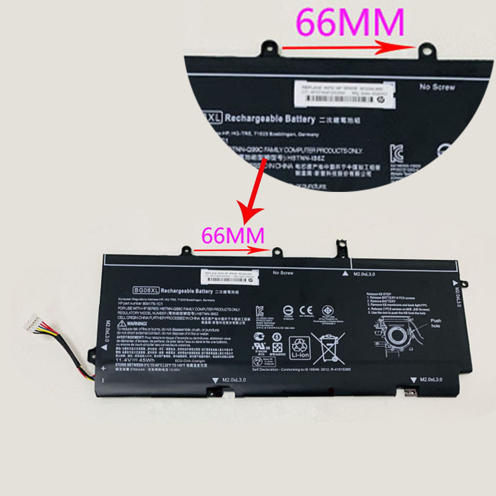 11.4V 45Wh BG06XL Laptop Battery for HP EliteBook 1040 G3 Series