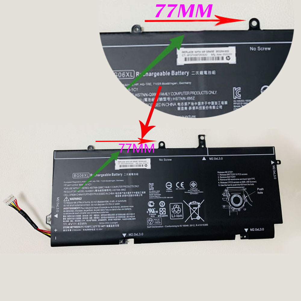 11.4V 45Wh BG06XL Laptop Battery for HP EliteBook 1040 G3 Series