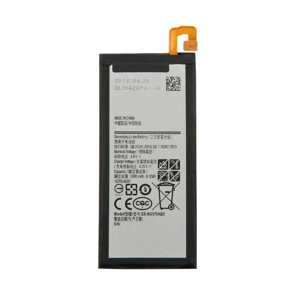 3.8V/4.35V 2400mAh/9.12WH EB-BG570ABE Smartphone Battery for Samsung Galaxy On5 G5700 G5510