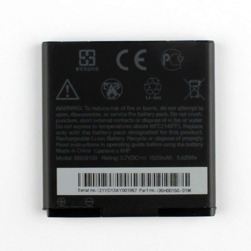 3.7V 1520mAh/5.62WH BG58100 Smartphone Battery for HTC G14 Sensation 4G Z710E Z710T