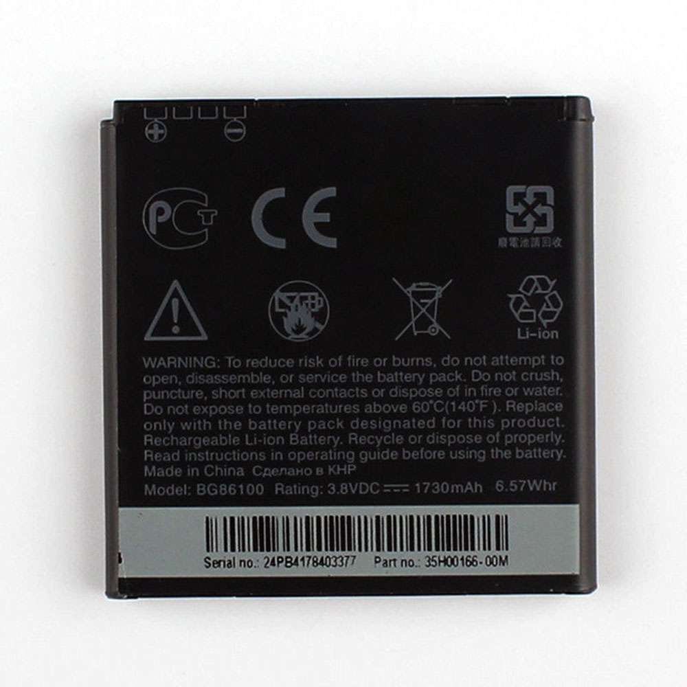 3.8V 1730mAh/6.57WH HTC G17 C110E EVO 3D Replacement Battery