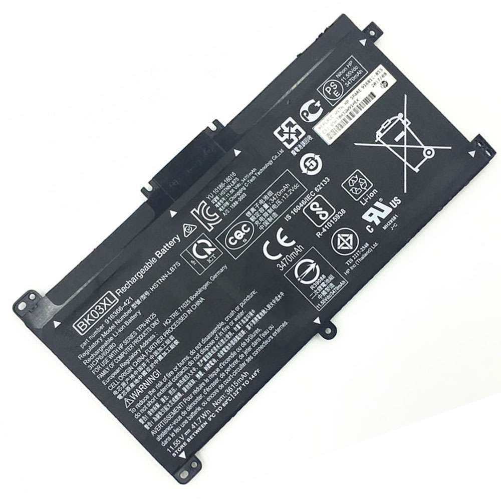 11.55V 41.7Wh BK03XL Laptop Battery for HP BK03XL HSTNN-UB7G TPN-W125 916366-541 916811-855 Series