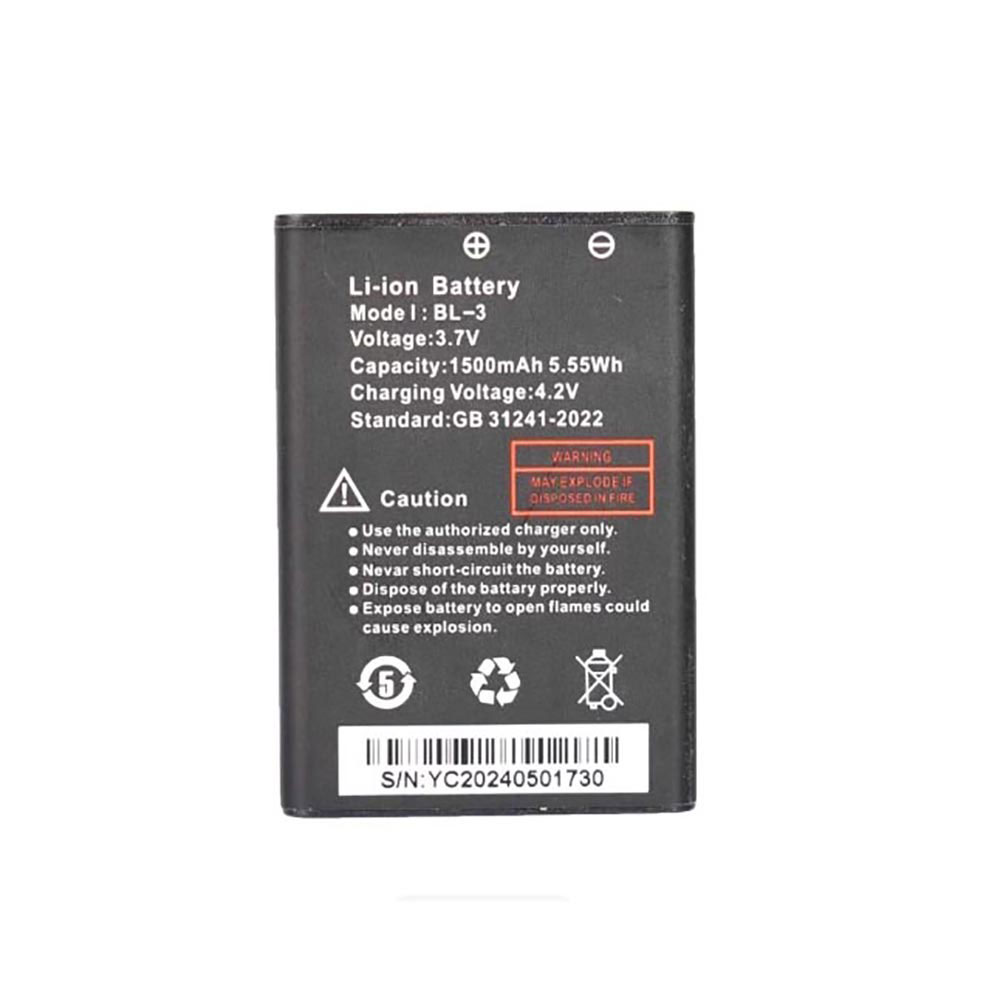 3.7V 1500mAh/5.55Wh BL-3 Radio Communication Battery for Baofeng BF-T7/C50/R5/UV-3R