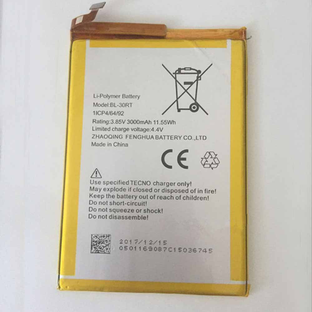 3.85V/4.4V 3000mAh/11.55WH Tecno K8 W5 50AT N9 Replacement Battery