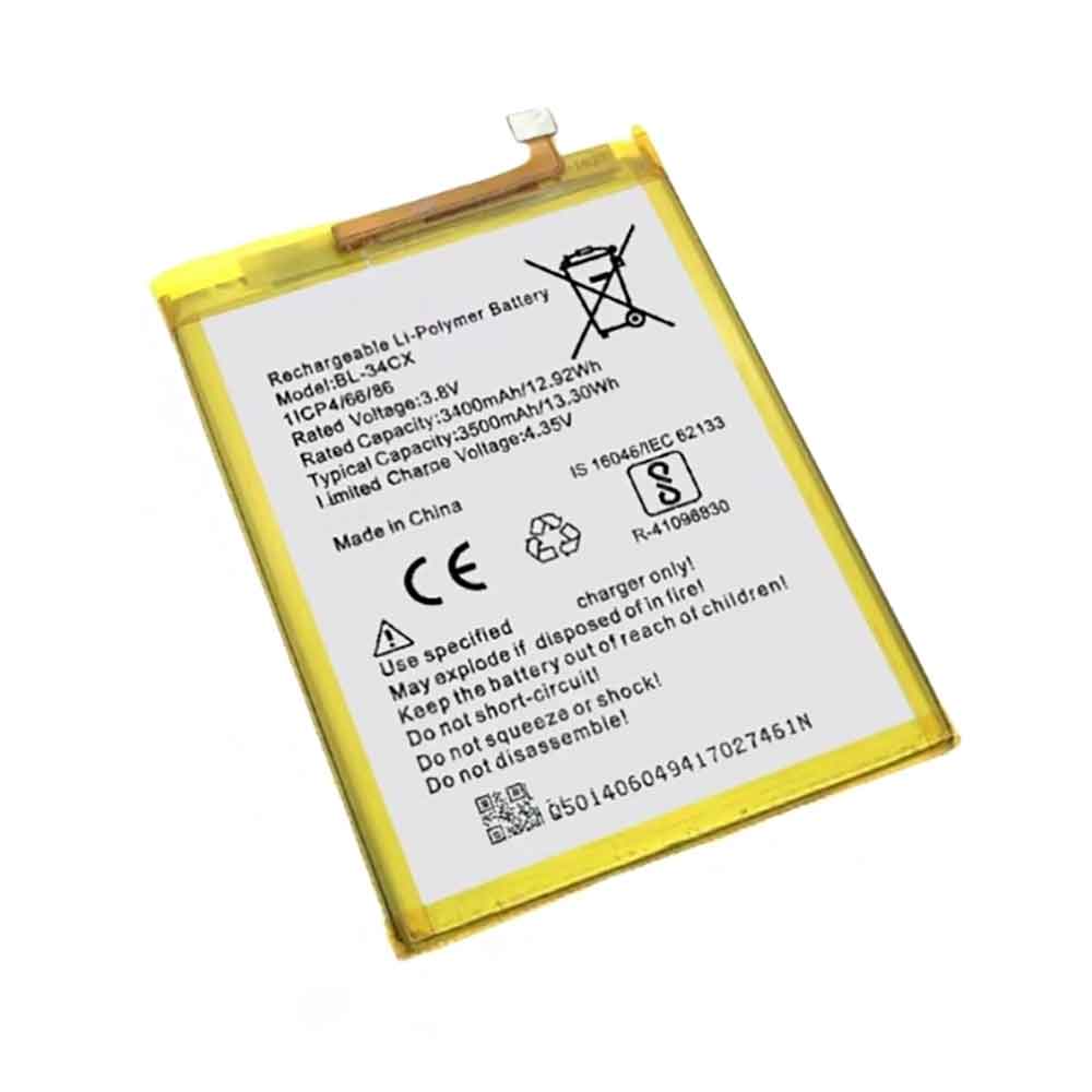 3.8V 3400mAh BL-34CX Smartphone Battery for Infinix Smart 3 Plus X627