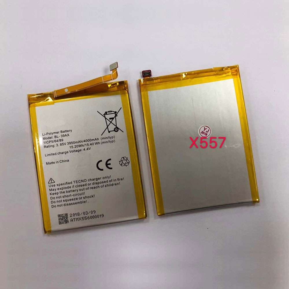 3.85V/4.4V 3950mAh/15.2WH BL-40AX Smartphone Battery for Infinix X557
