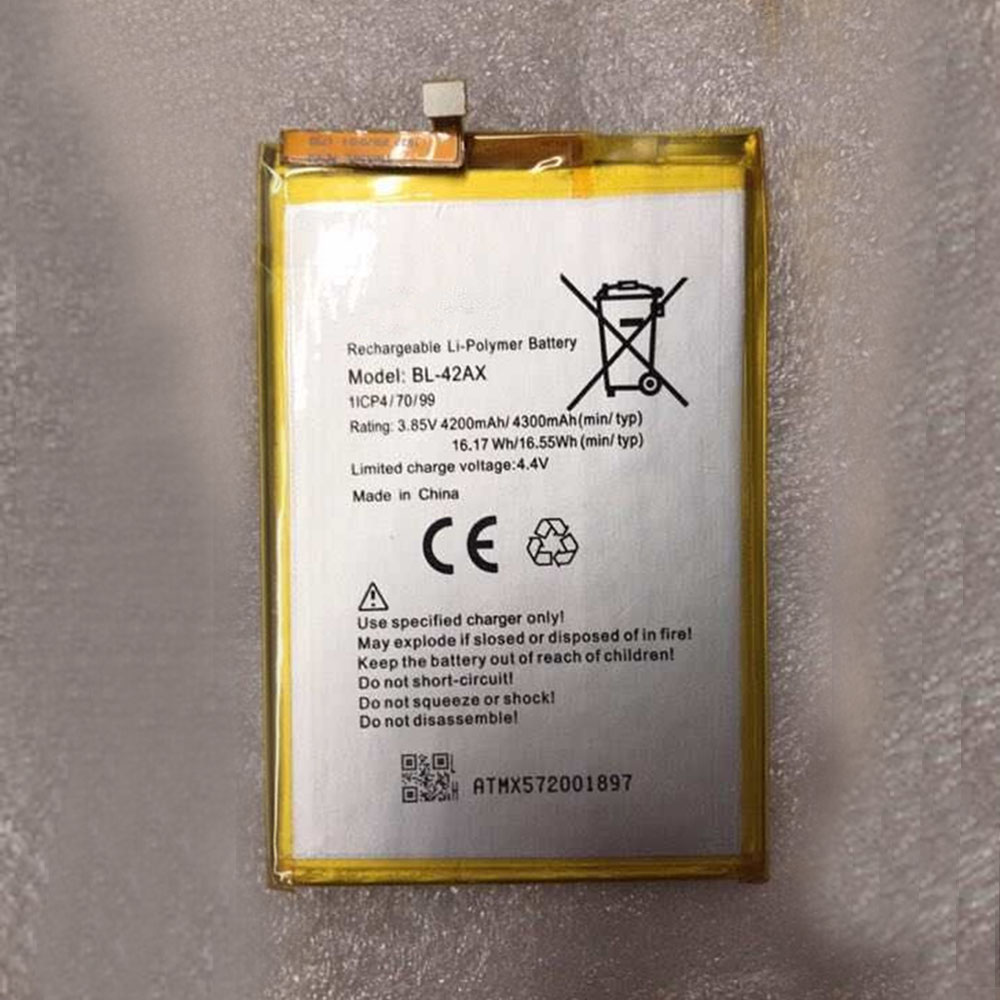 3.85V/4.4V 4200mAh/16.17WH BL-42AX Smartphone Battery for INFINIX BL-42AX