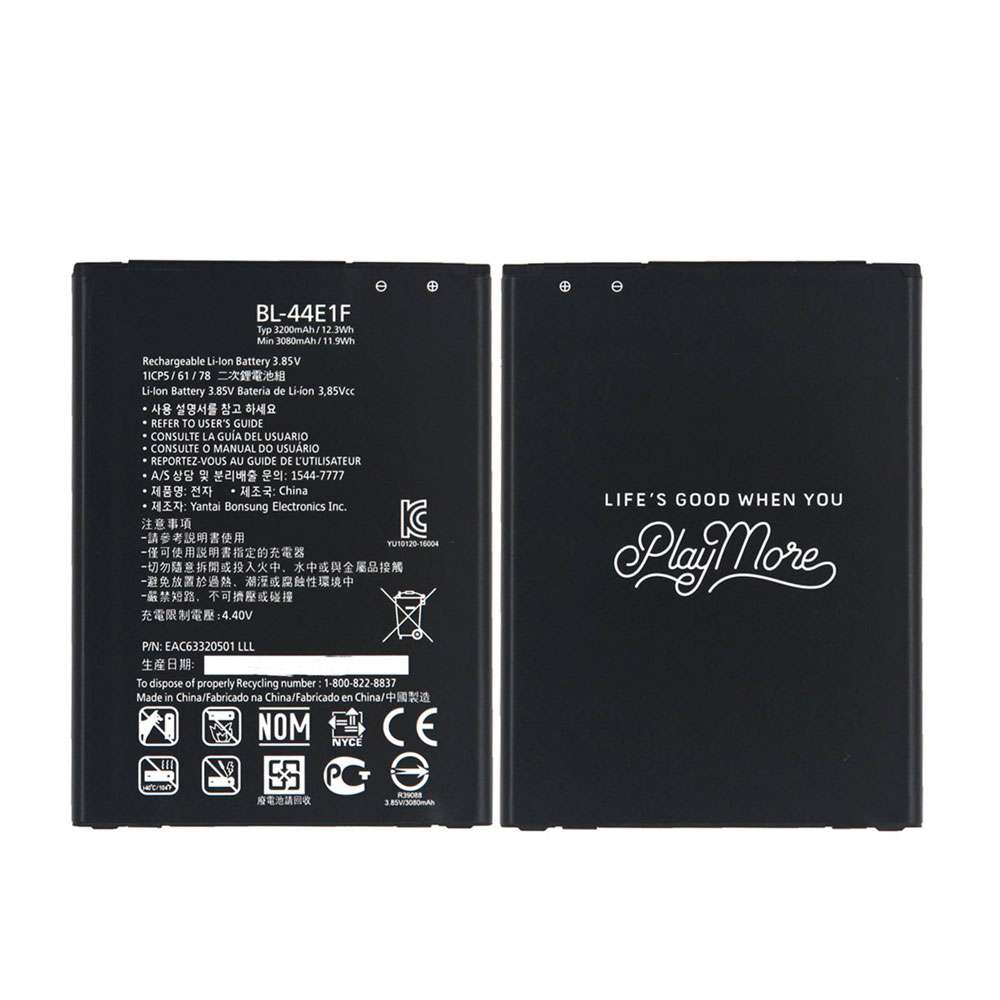 3.85V/4.40V 3200MAH/12.3Wh BL-44E1F Smartphone Battery for LG V20 H910 H918 VS995 LS997 US996 H990N F800