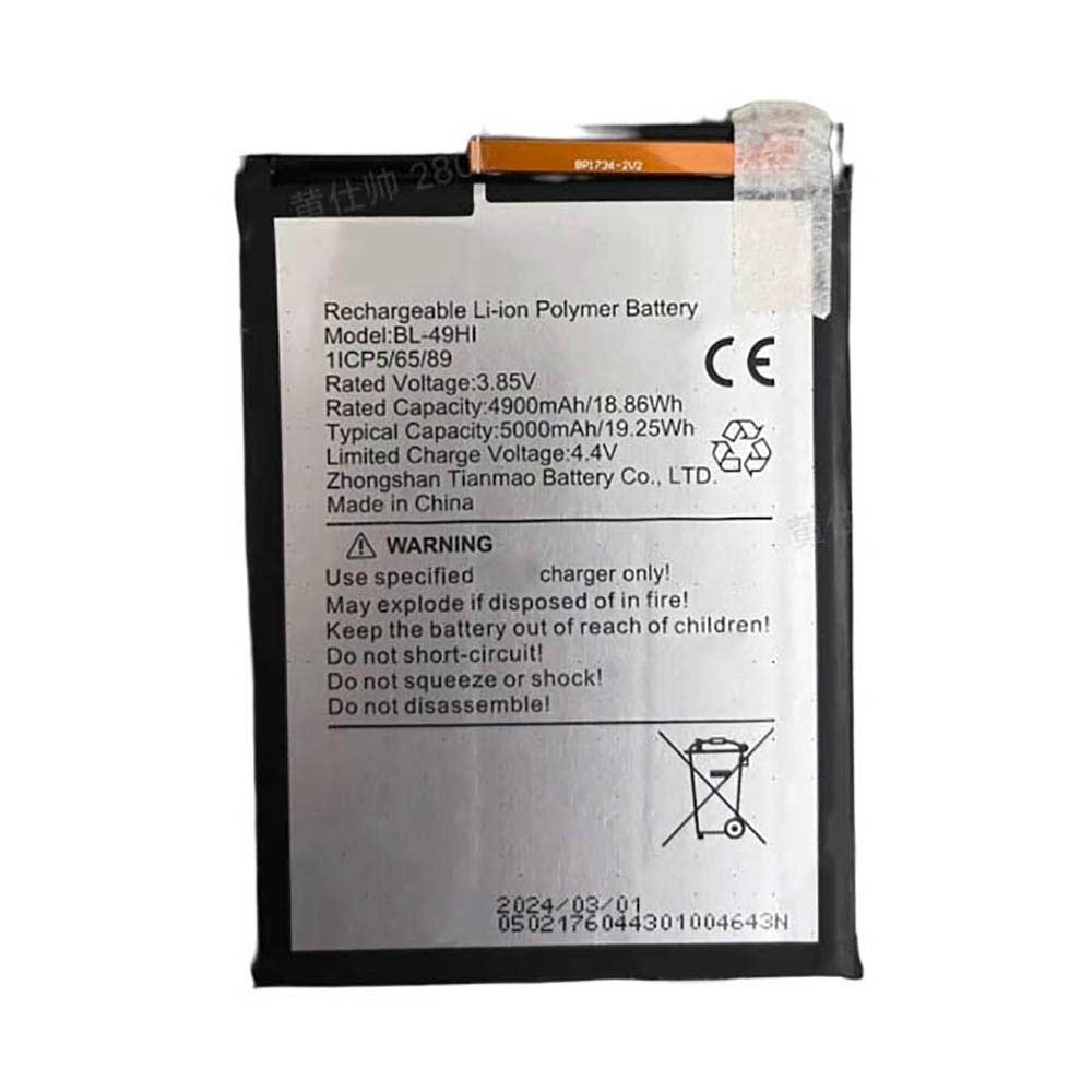 3.85V 5000mAh BL-49HI Smartphone Battery for Itel S23+ S681LN