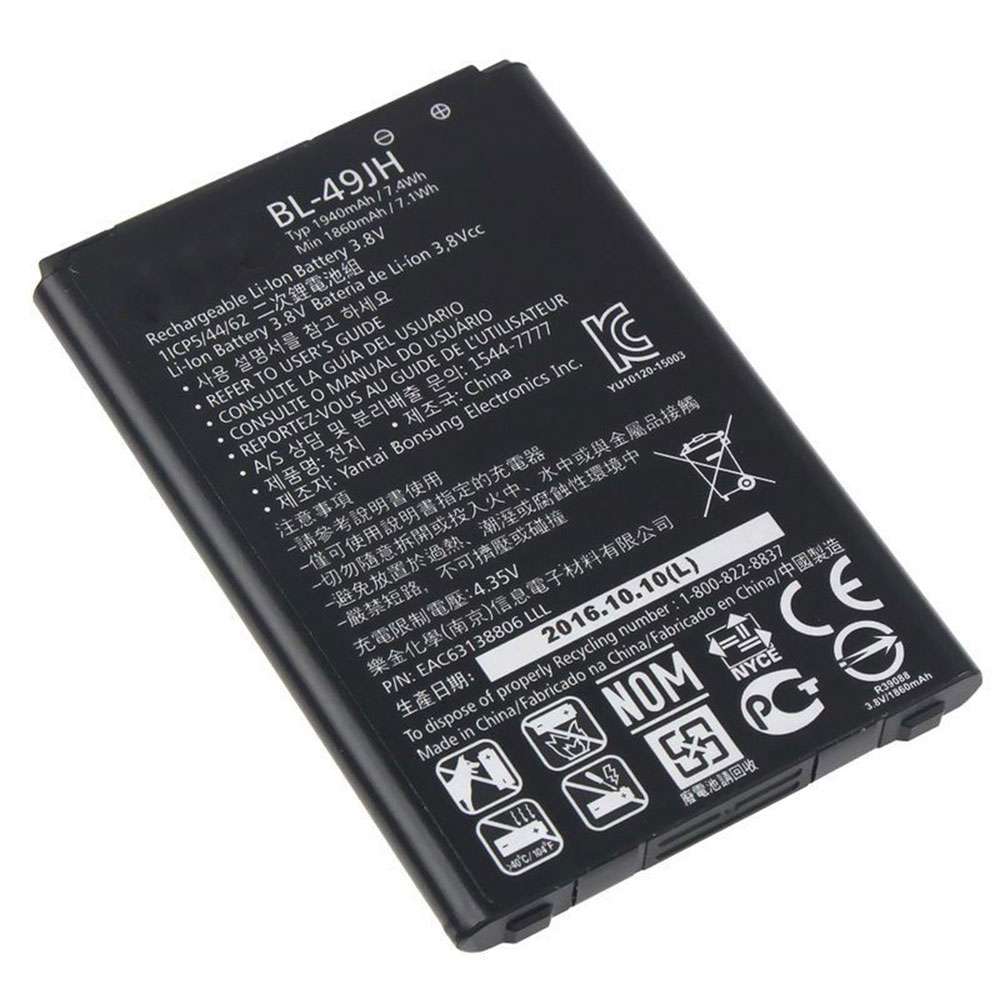 3.8V/4.35V 1940MAH/7.4Wh BL-49JH Smartphone Battery for LG K3 LS450 / K4 VS425 K120
