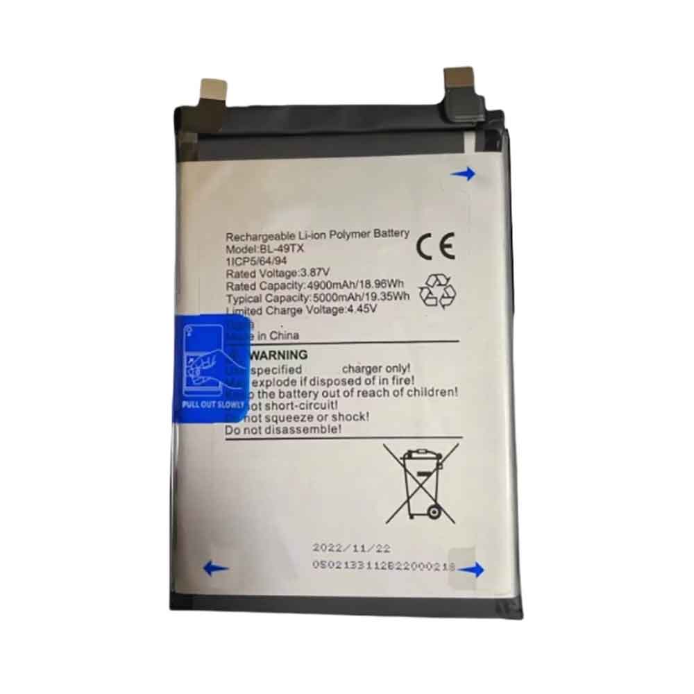 3.87V 5000mAh BL-49TX Smartphone Battery for Infinix Note 30 5G