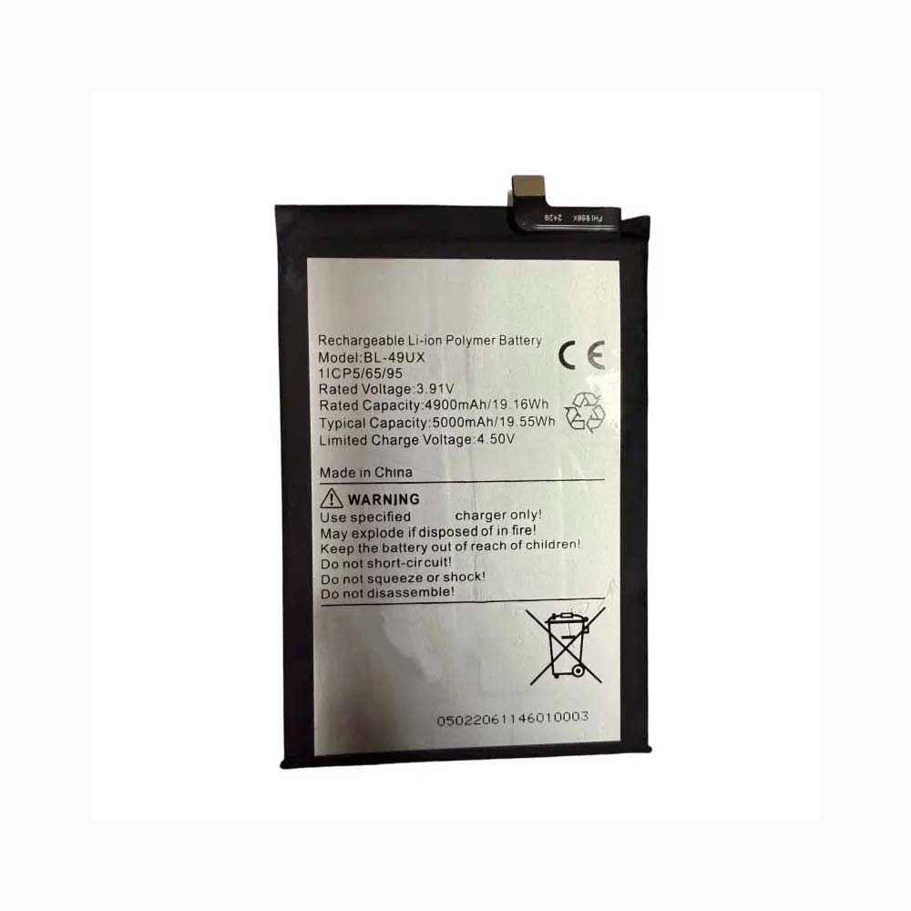 3.91V 5000mAh BL-49UX Smartphone Battery for Tecno Hot 50 Pro Plus