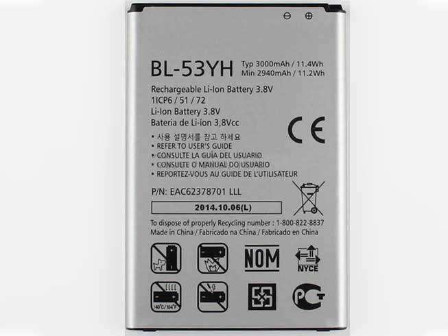 3.8DVC 3000mAh LG G3 D850 D855 VS985 F400 Replacement Battery