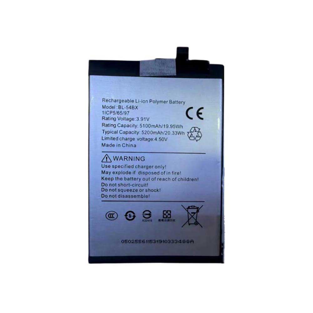 3.91V 5200mAh BL-54BX Smartphone Battery for Tecno Note 50 4G
