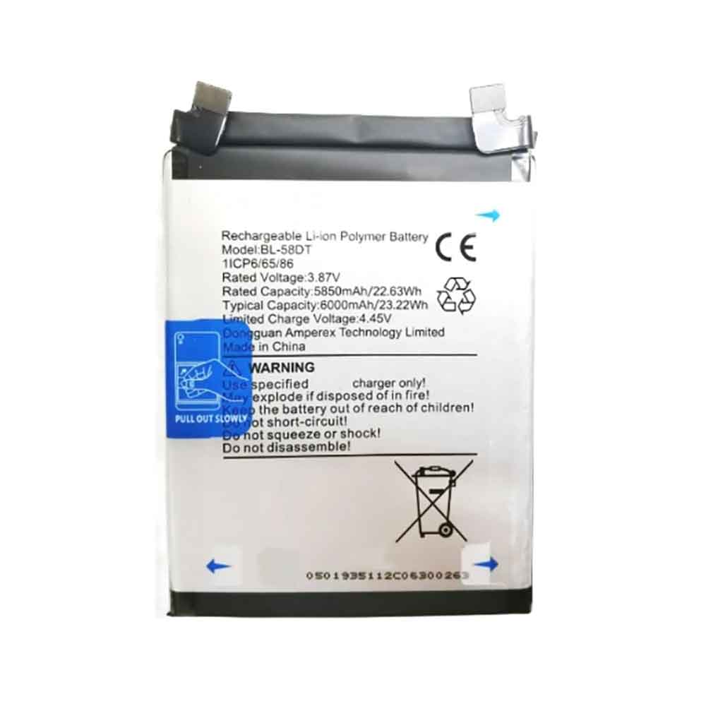 3.87V 6000mAh BL-58DT Smartphone Battery for Tecno BL-58DT