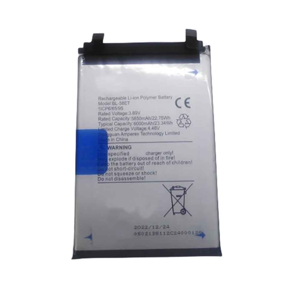 3.89V 6000mAh BL-58ET Smartphone Battery for Tecno BL-58ET