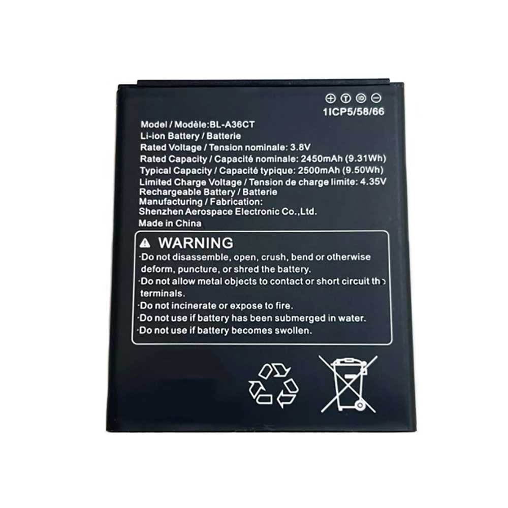 3.8V 2500mAh BL-A36CT Smartphone Battery for Koobee K100 SL004T