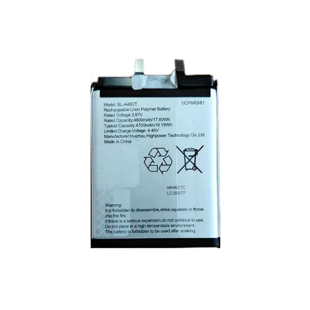 3.87V 4600mAh BL-A46CT Smartphone Battery for Koobee BL-A46CT