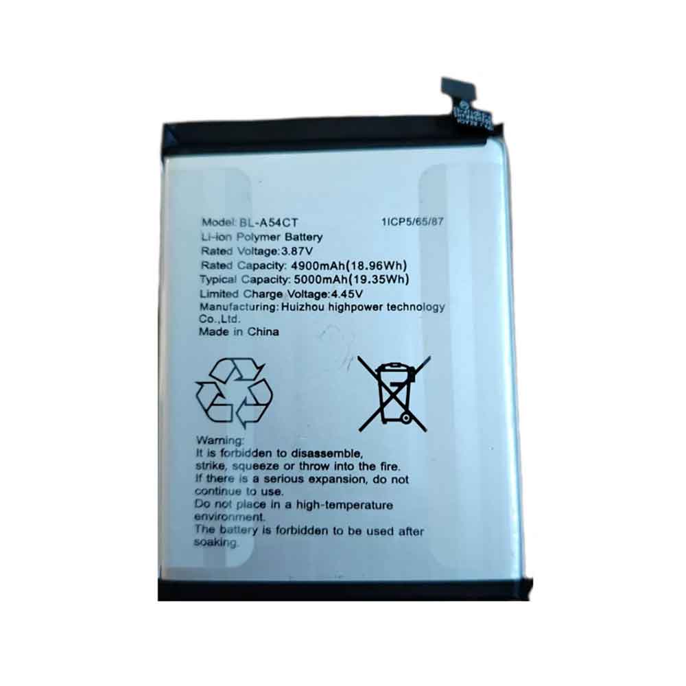 3.87V 4900mAh BL-A54CT Smartphone Battery for Koobee BL-A54CT