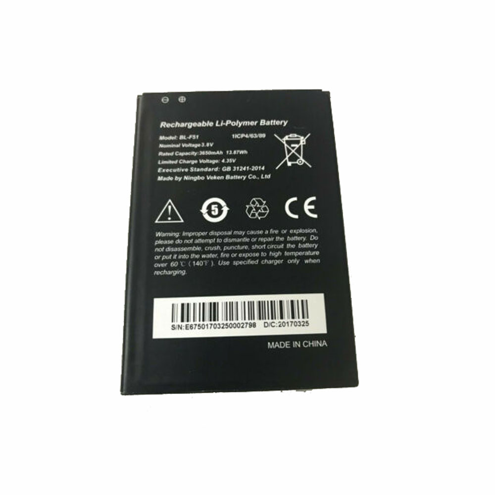 3.8V 3650mAh BL-F51 Smartphone Battery for Phicomm BL-F51 1ICP4/63/89