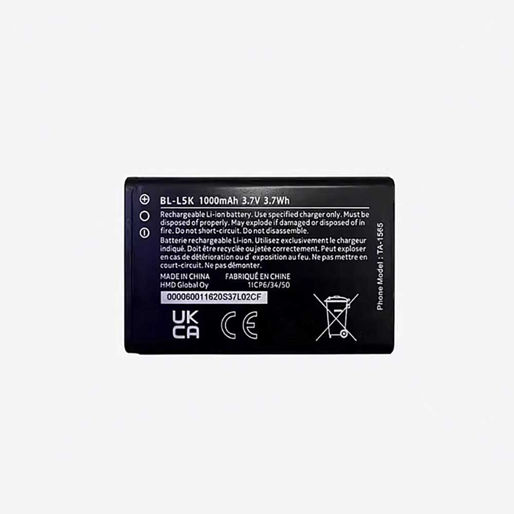 3.7V 1000mAh BL-L5K Smartphone Battery for Nokia 105+ (2022) TA-1565