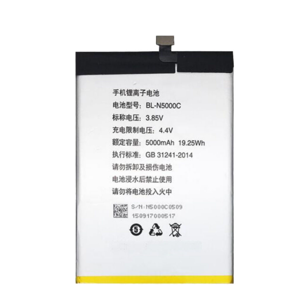3.85V/4.4V 5000mAh/19.25WH Gionee M5 GN5002 Replacement Battery