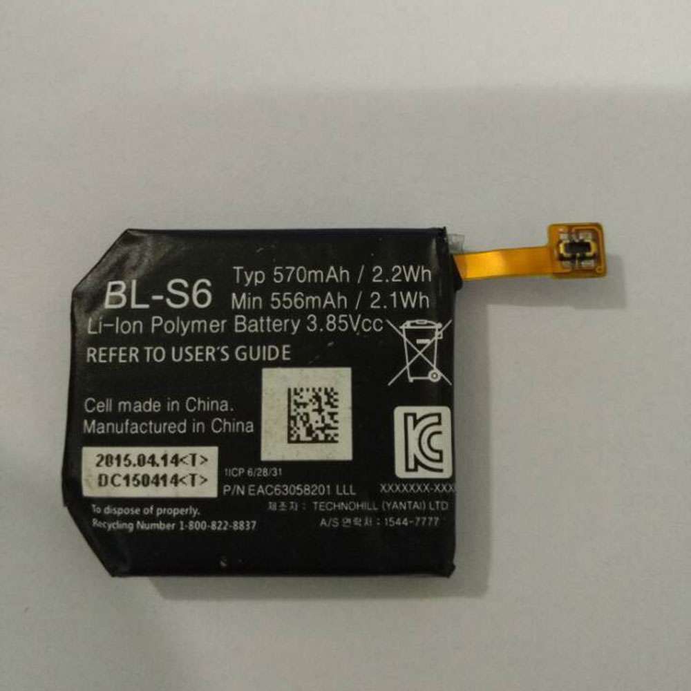 BL-S6 570MAH/2.2Wh Replacement battery for LG Watch Urbane 2nd Edition LTE Watch