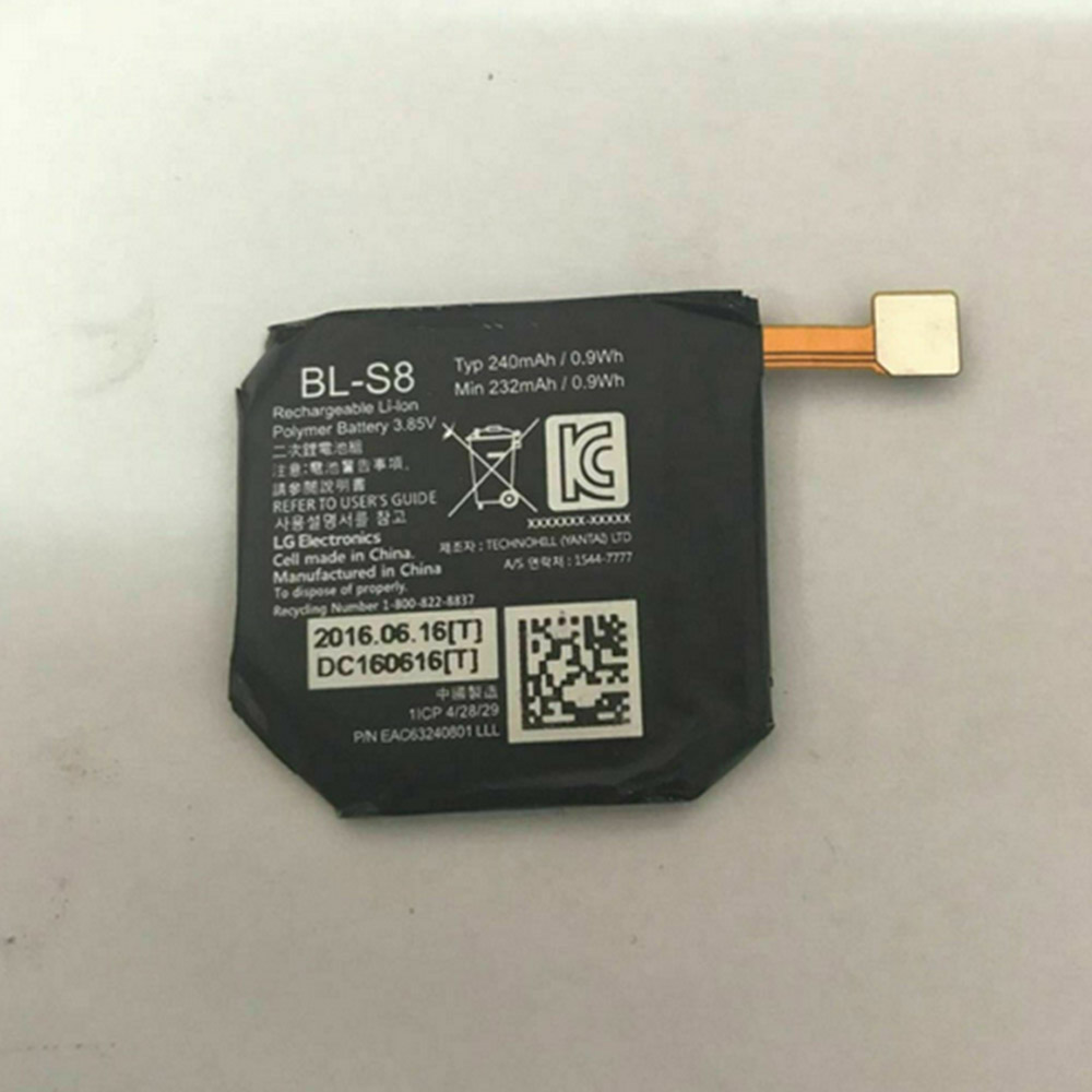 3.85V 232mAh/0.9WH LG Watch Style W270 Replacement Battery