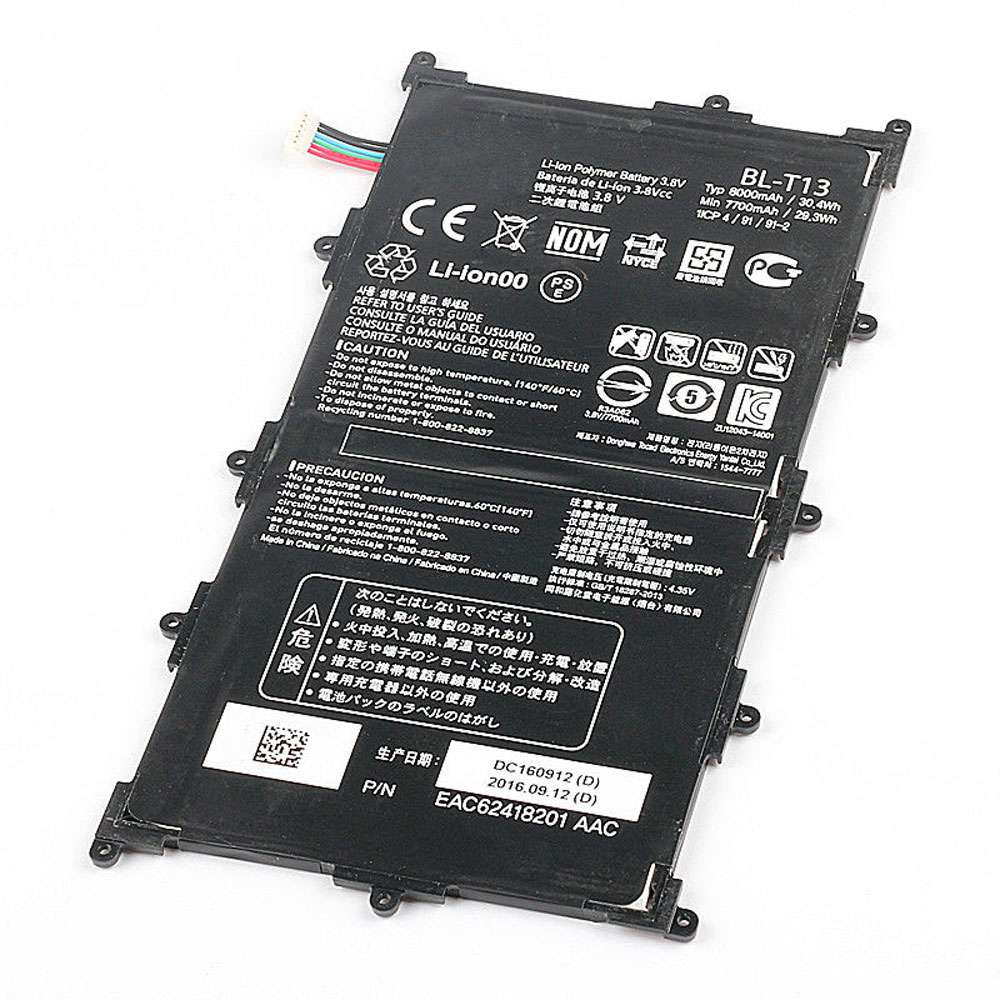 3.8V 8000mAh/30.4WH BL-T13 Tablet Battery for LG G Pad VK700 Verizon Tablet