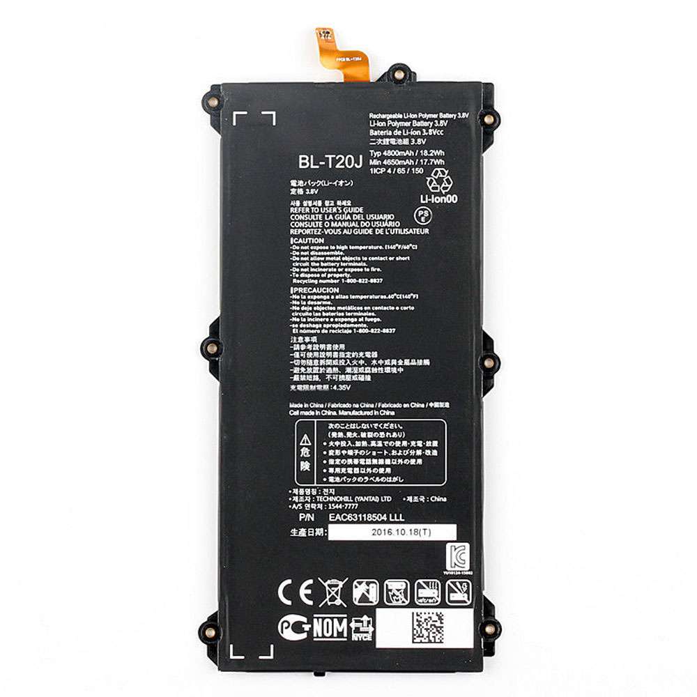 3.85V/4.35V 4800mAh BL-T20J Smartphone Battery for LG BL-T20J BLT20J