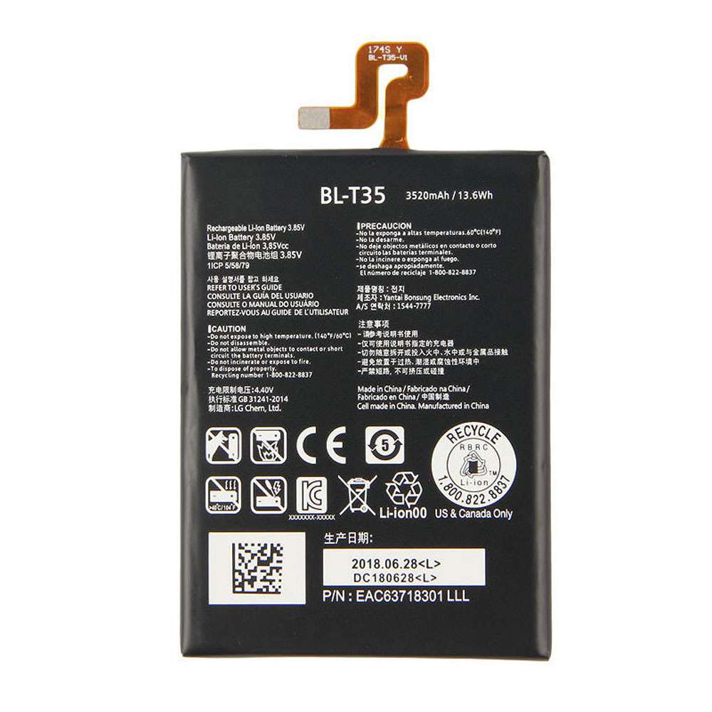 3.85V/4.4V 3520mAh /13.6WH BL-T35 Smartphone Battery for LG Google Pixel 2 XL Pixel 3 Walleye