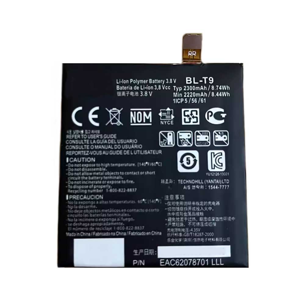 3.8V 2300mAh BL-T9 Smartphone Battery for LG Nexus 5