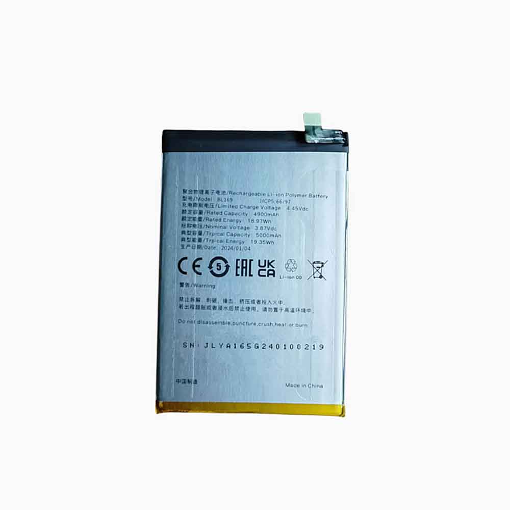 3.87V 4900mAh BL169 Smartphone Battery for Umidigi BL169