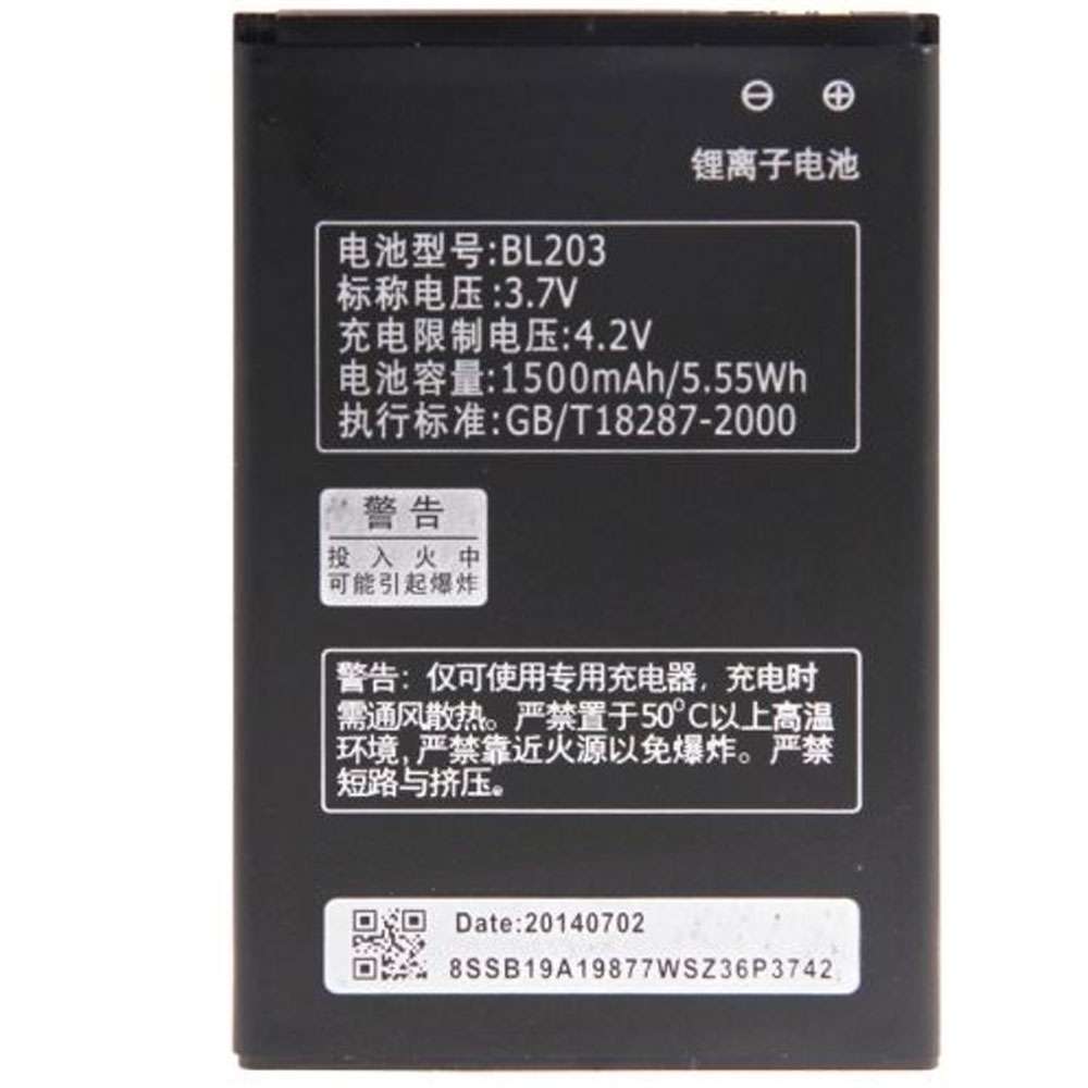 3.7DVC 1300mAh BL203 Smartphone Battery for Lenovo A278T A308T A318T A365E A369 A66