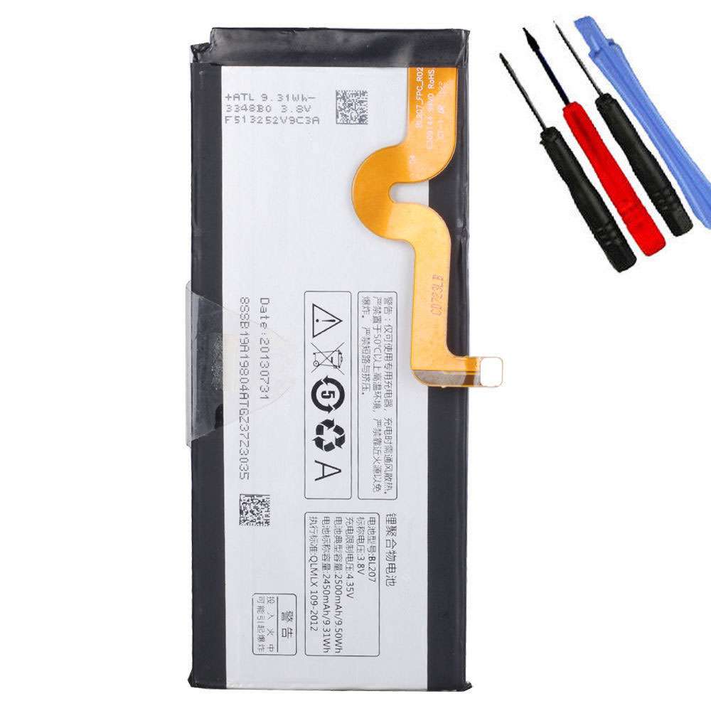 3.8V/4.35V 2450MAH/9.31Wh BL207 Smartphone Battery for Lenovo K100 K900