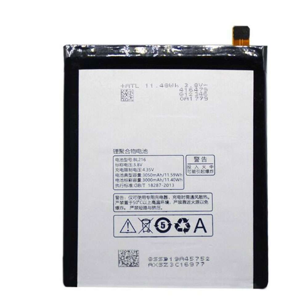 3.8V/4.35V 3050MAH/11.59Wh BL216 Smartphone Battery for Lenovo VIBE Z K910 K910E