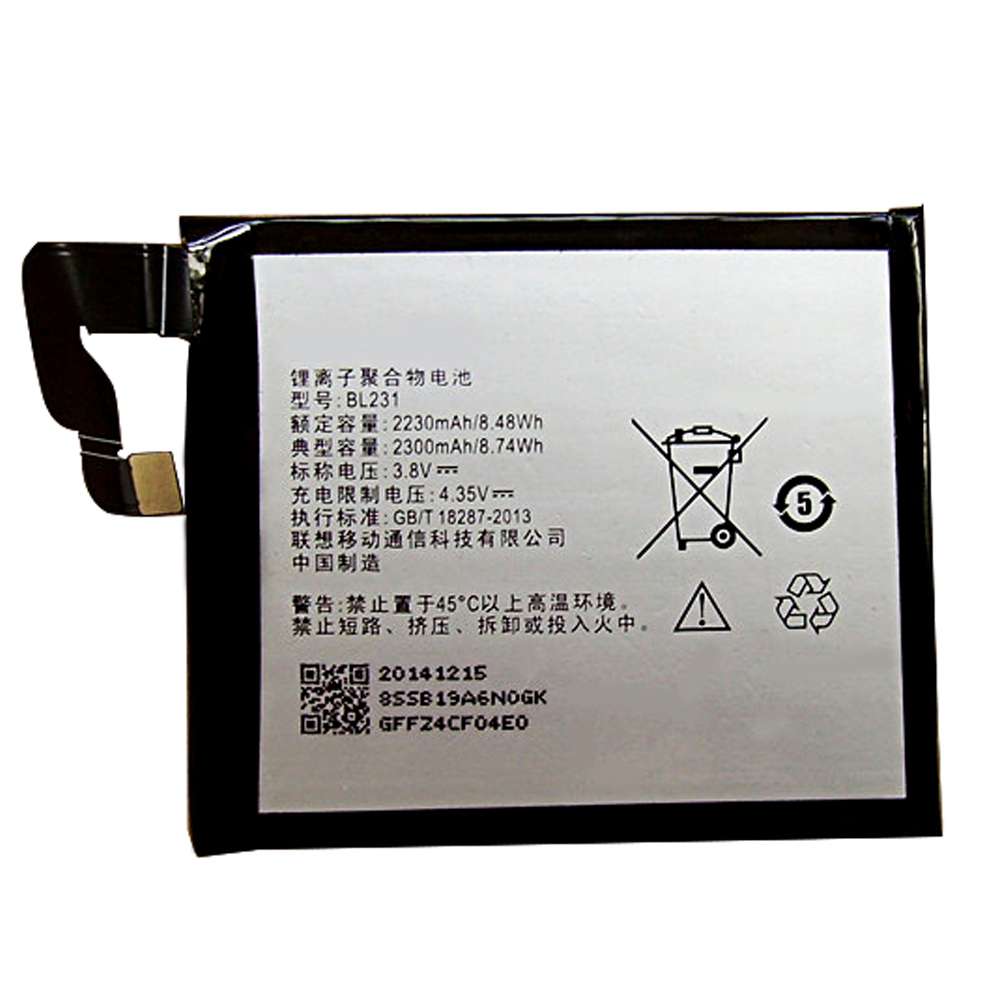3.8V/4.35V 3000mah BL231 Smartphone Battery for Lenovo Vibe X2 X2-TO X2-CU