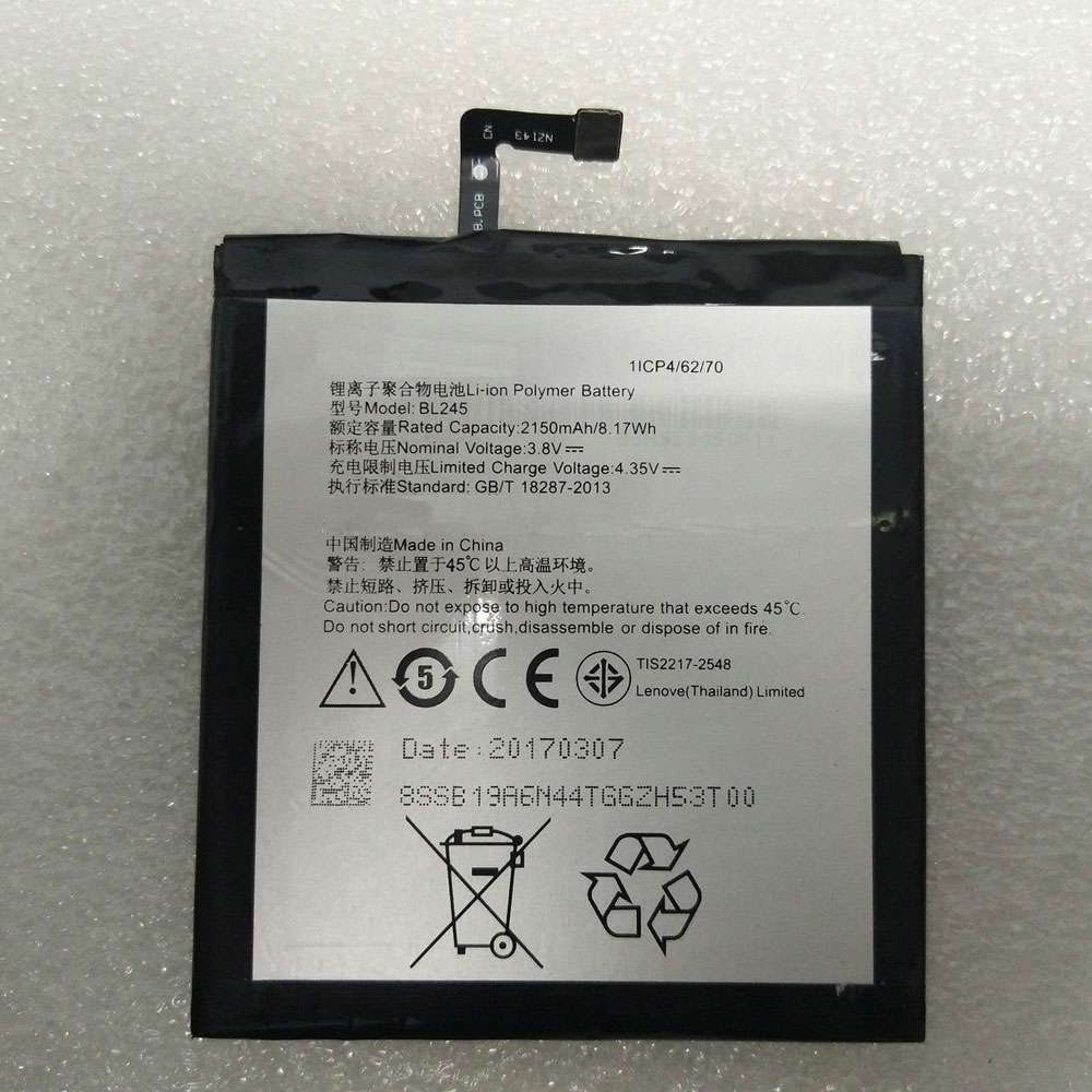 3.8V/4.35V 2150MAH/8.17Wh BL245 Smartphone Battery for Lenovo S60 S60T S60W