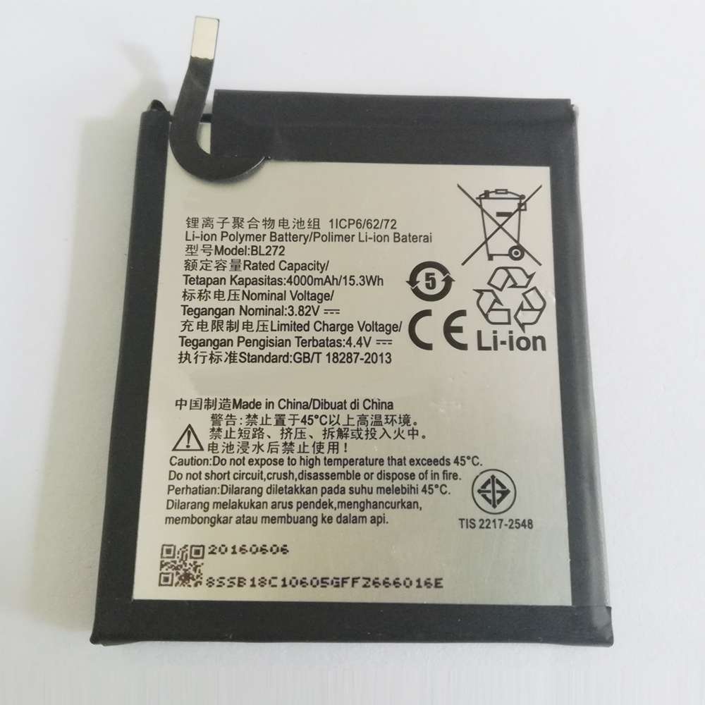 3.8V/4.35V 4000mAh BL272 Smartphone Battery for Lenovo Smartphone